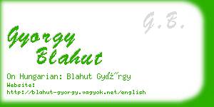 gyorgy blahut business card